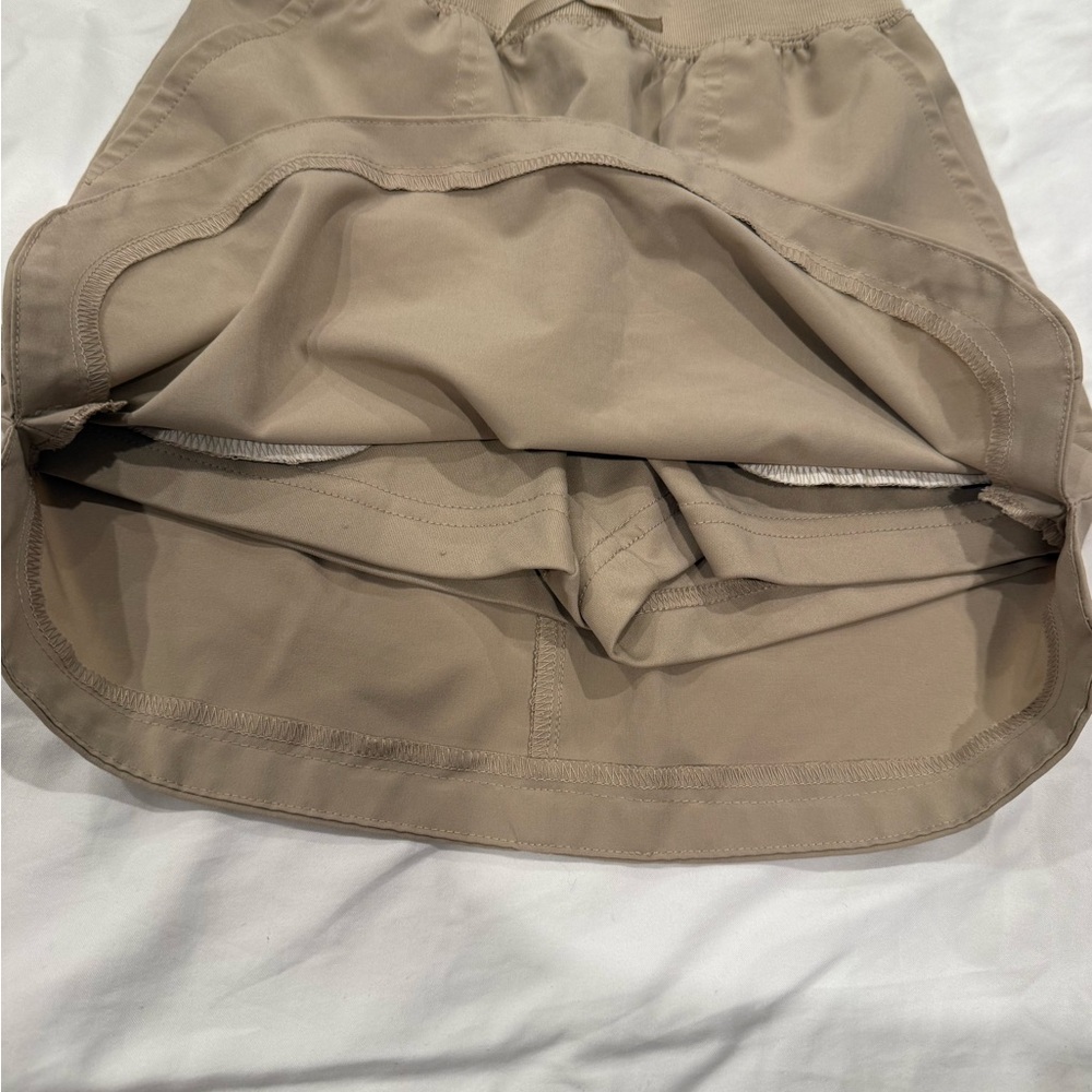 Girls Izod Knit Waistband Skort School Uniform Tan - Picture 3 of 5
